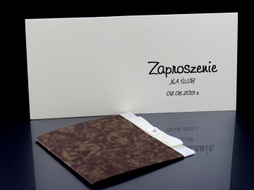 Zaproszenie Ślubne nr 10 - papier zwykły 4,19zł; papier metalizowany 5,19zł