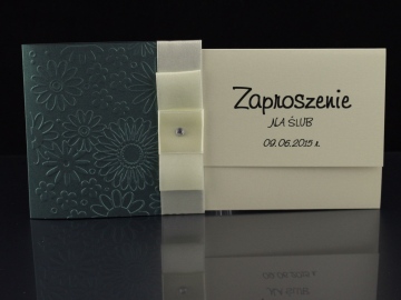Zaproszenie Ślubne nr 13 - papier zwykły 4,19zł; papier metalizowany 5,19zł