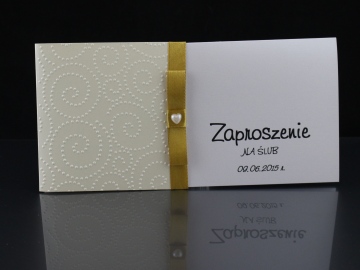 Zaproszenie Ślubne nr 15 - papier zwykły 4,19zł; papier metalizowany 5,19zł