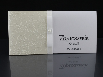 Zaproszenie Ślubne nr 16 - papier zwykły 4,19zł; papier metalizowany 5,19zł