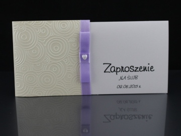 Zaproszenie Ślubne nr 17 - papier zwykły 4,19zł; papier metalizowany 5,19zł