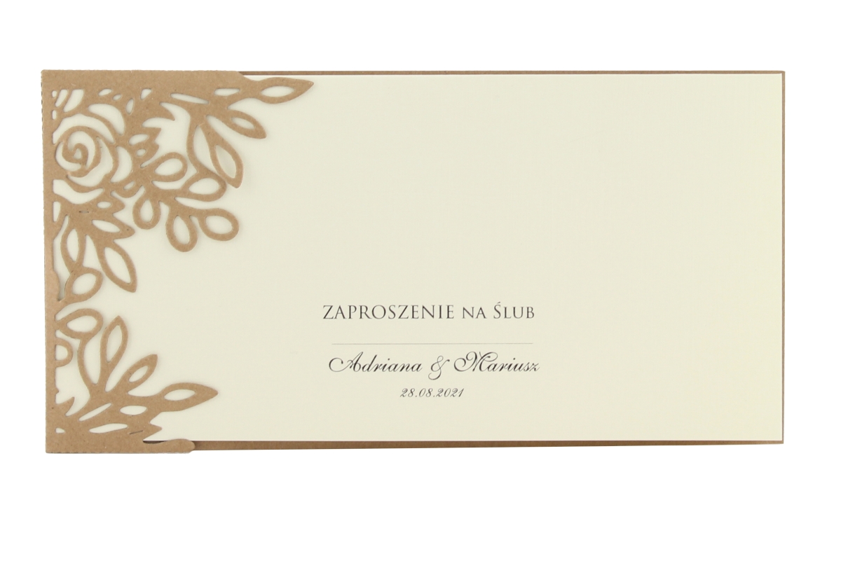 Rustykalne Zaproszenie Ślubne ZSR III