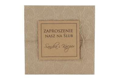 Rustykalne Zaproszenie Ślubne ZSR VIII