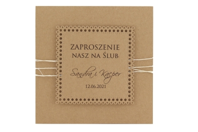 Rustykalne Zaproszenie Ślubne ZSR XIII