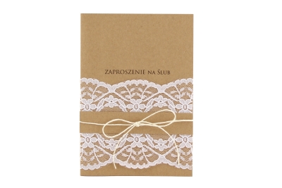 Rustykalne Zaproszenie Ślubne ZSR XV